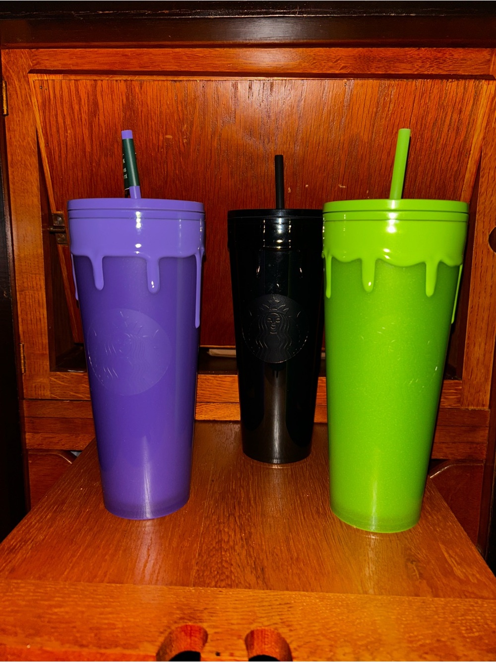 Starbucks Halloween Slime Trio - glow in the dark